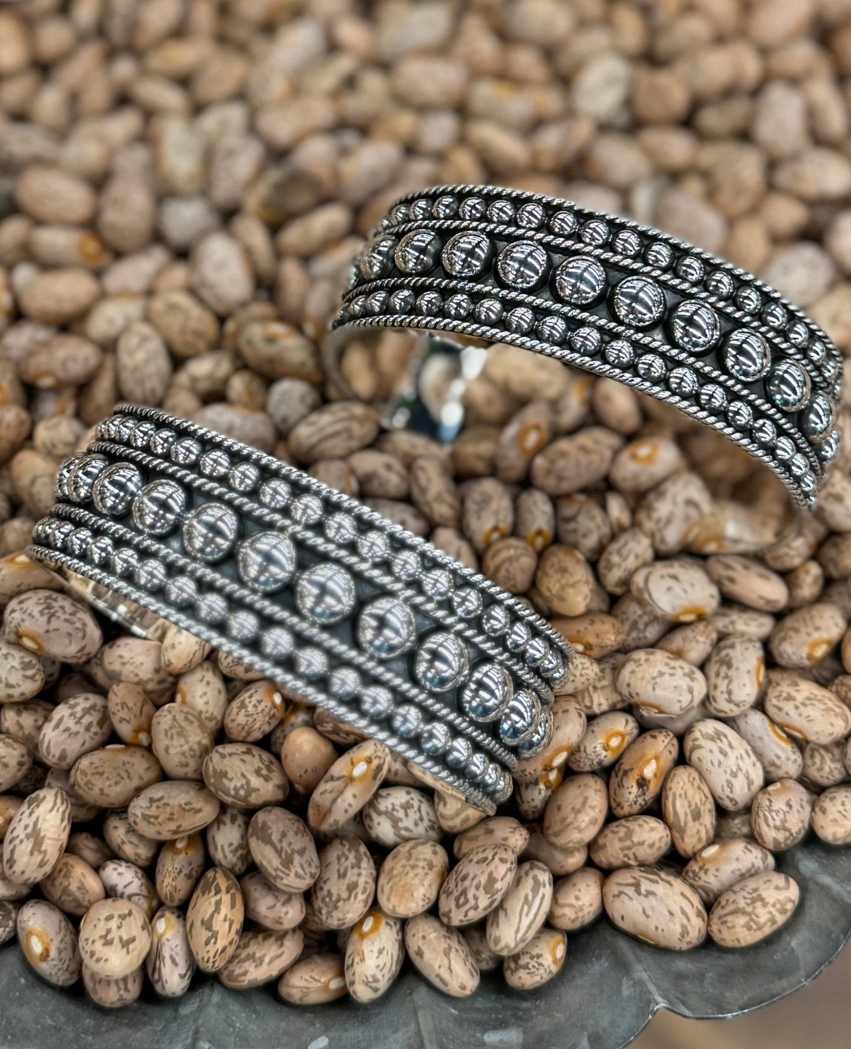 Triple Row Dot Silver Cuff - Cowgirls & City Chics