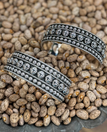 Triple Row Dot Silver Cuff - Cowgirls & City Chics
