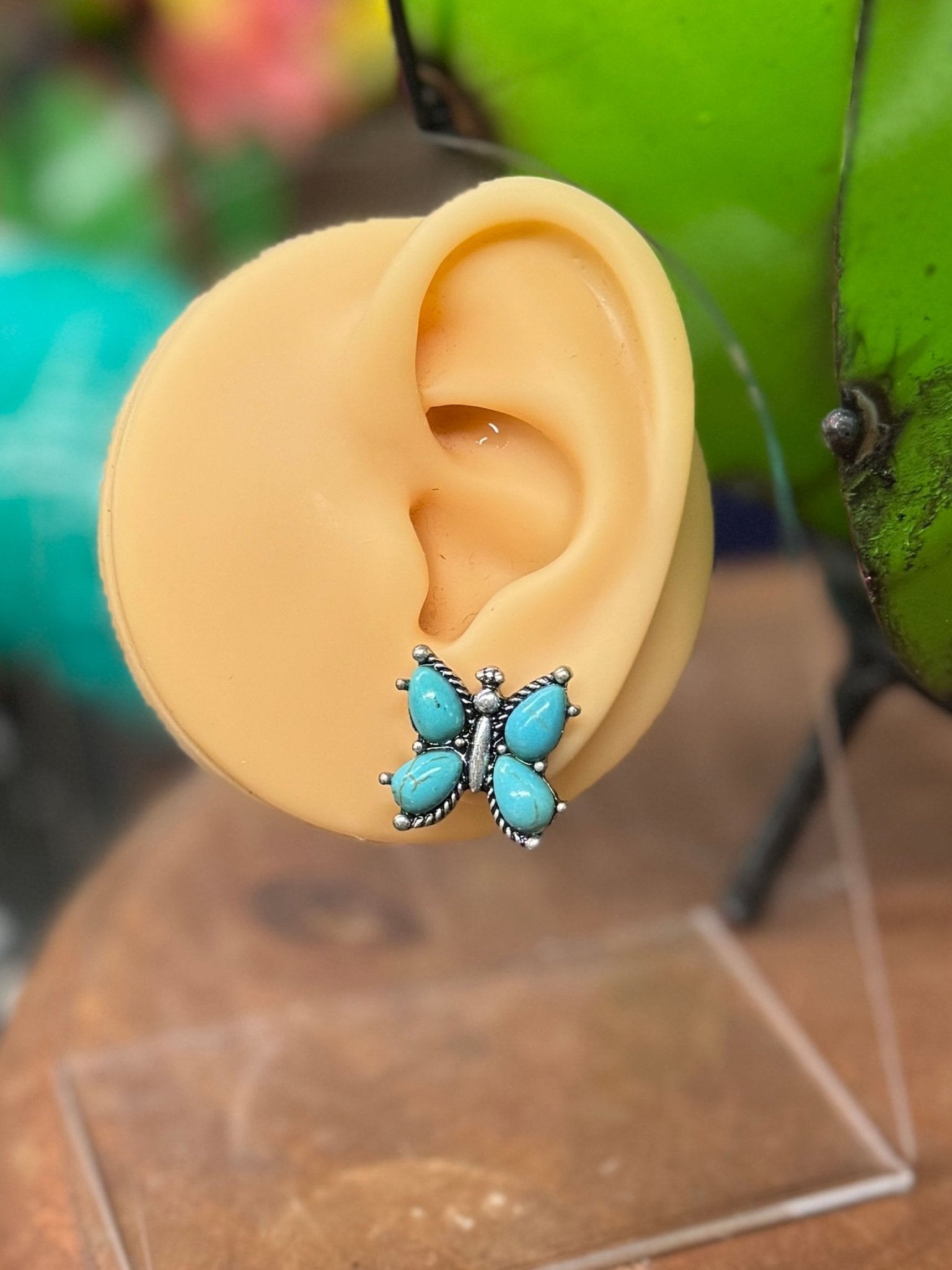 Turquoise Butterfly Earrings - Cowgirls & City Chics
