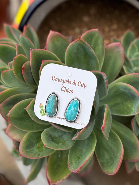 Turquoise Drop Earrings - Cowgirls & City Chics