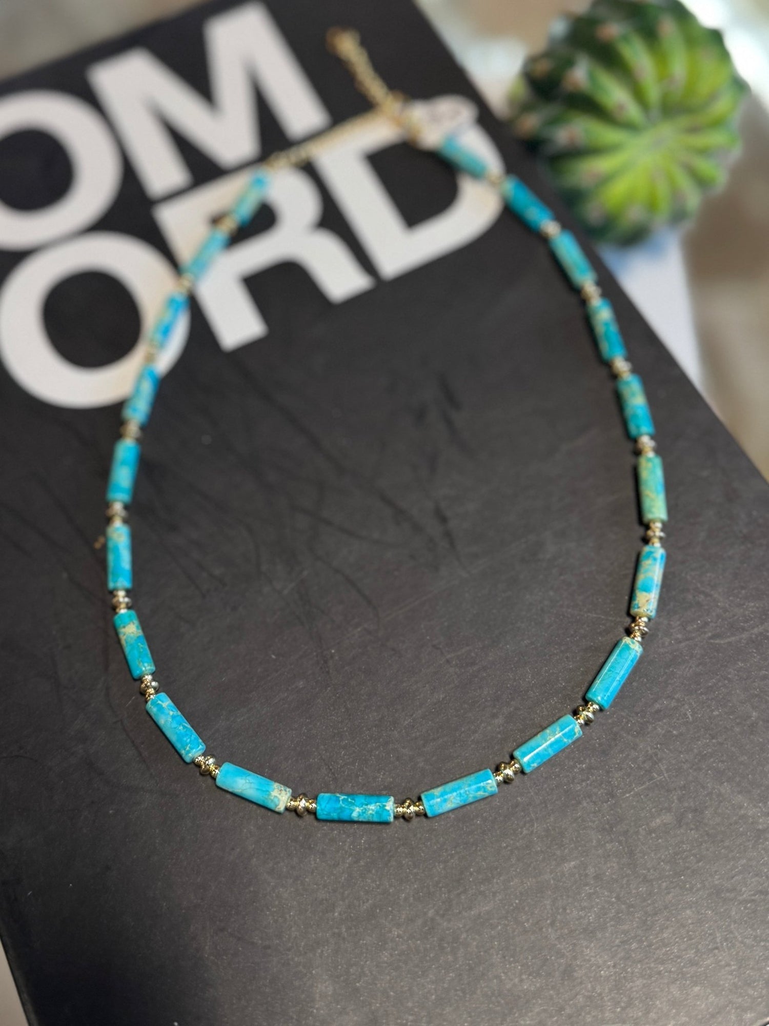 Turquoise & Gold Necklace - Cowgirls & City Chics