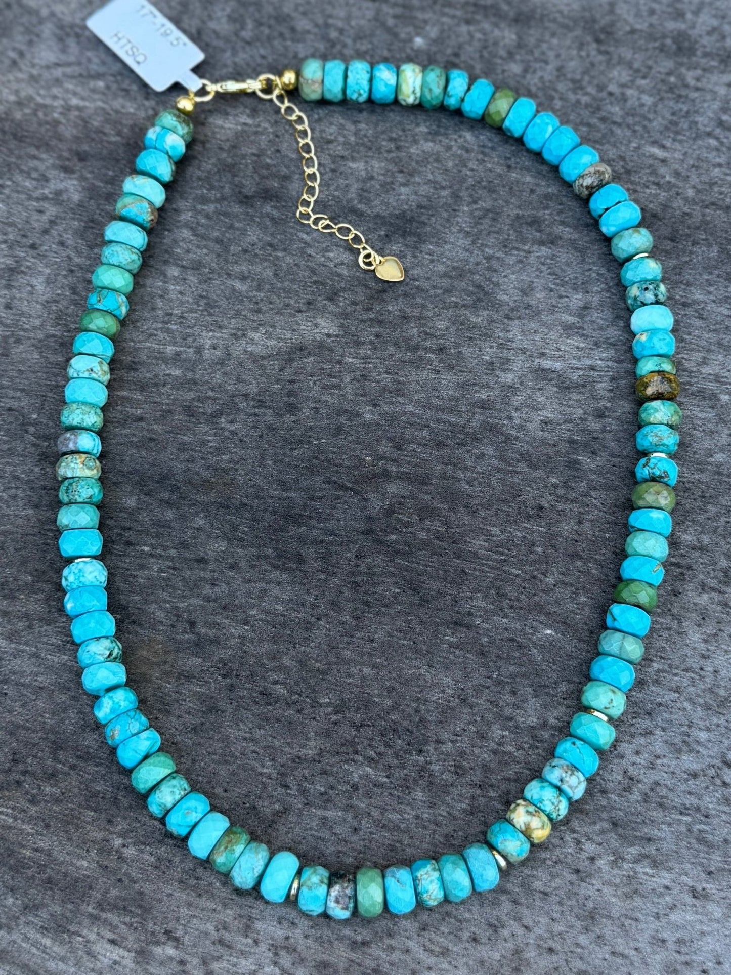 Turquoise & Gold Stone Necklace - Cowgirls & City Chics