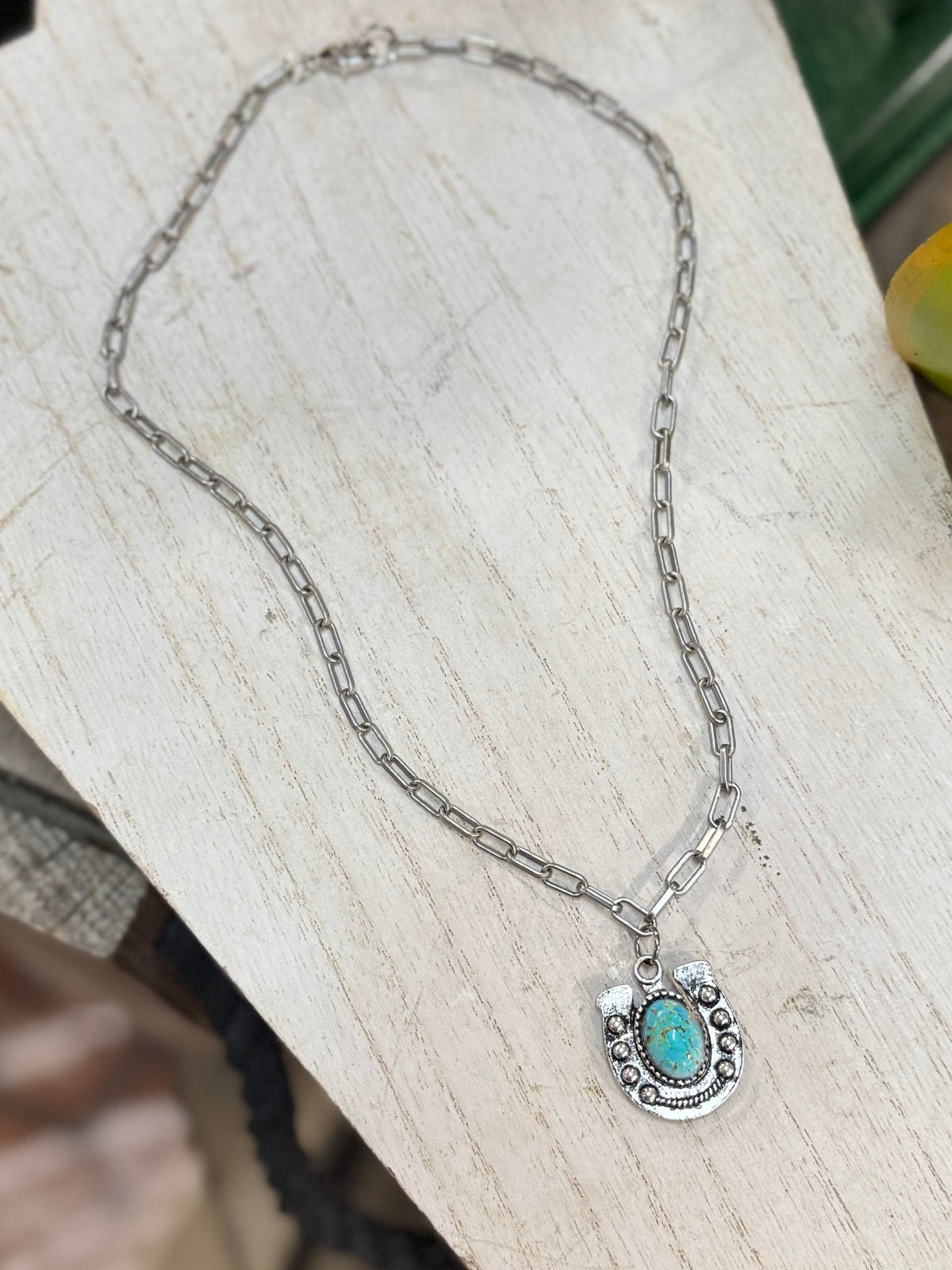 Turquoise Horseshoe Necklace - Cowgirls & City Chics