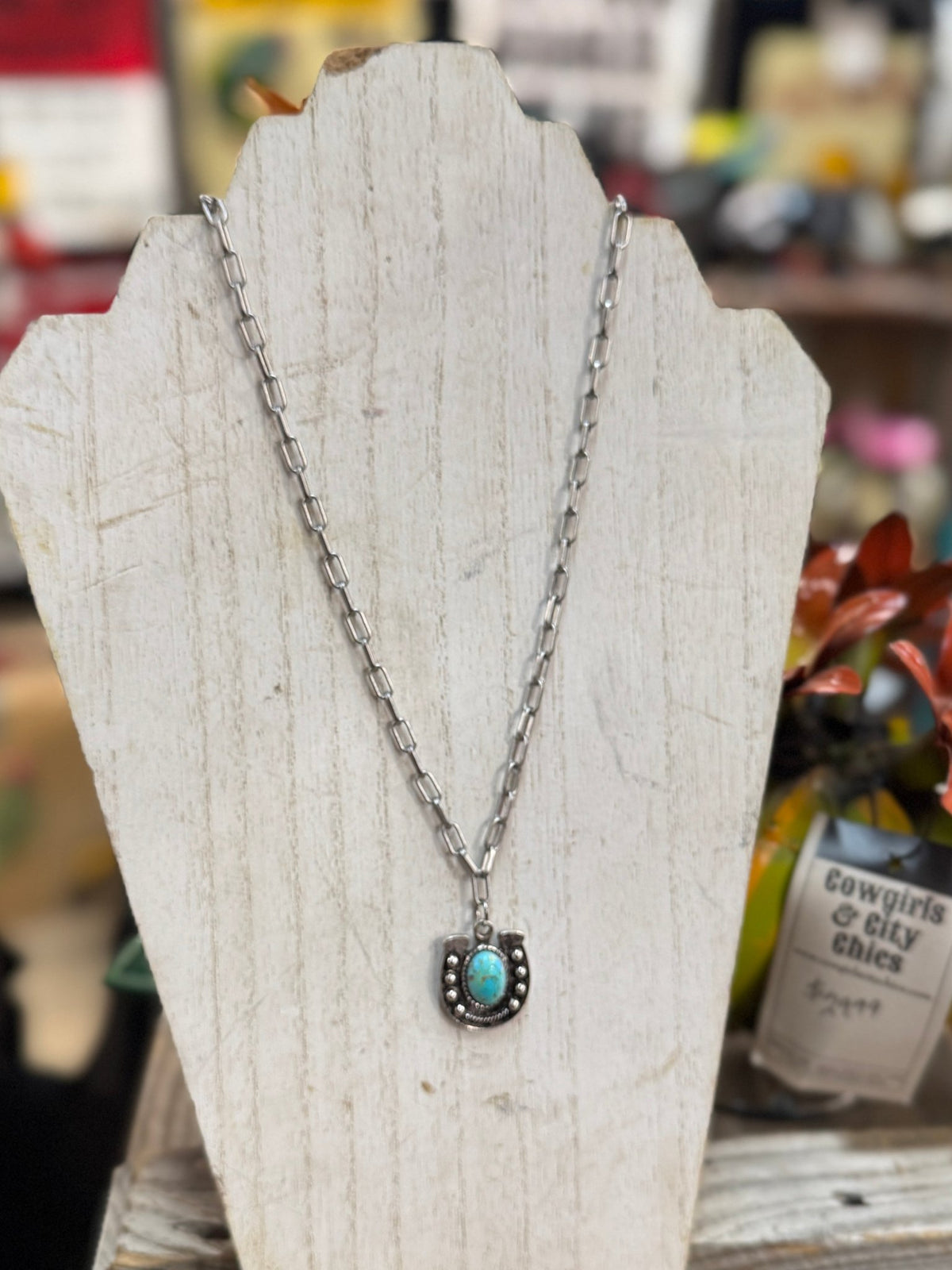 Turquoise Horseshoe Necklace - Cowgirls & City Chics