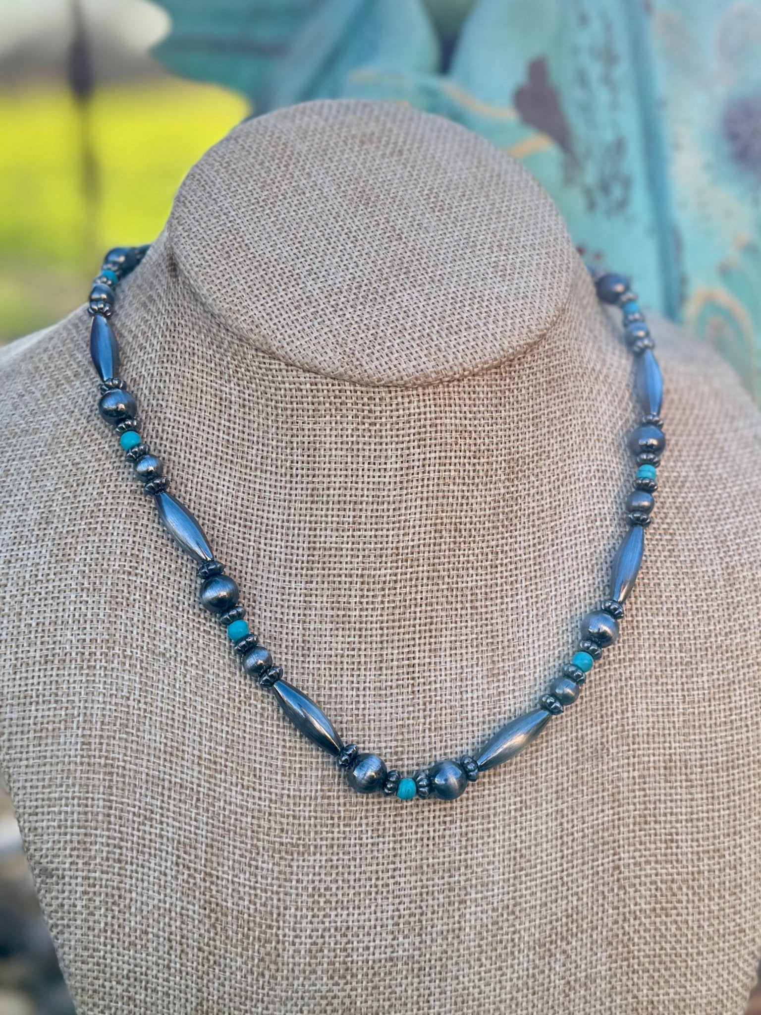 Turquoise & Pearl {Destin} Necklace - Cowgirls & City Chics