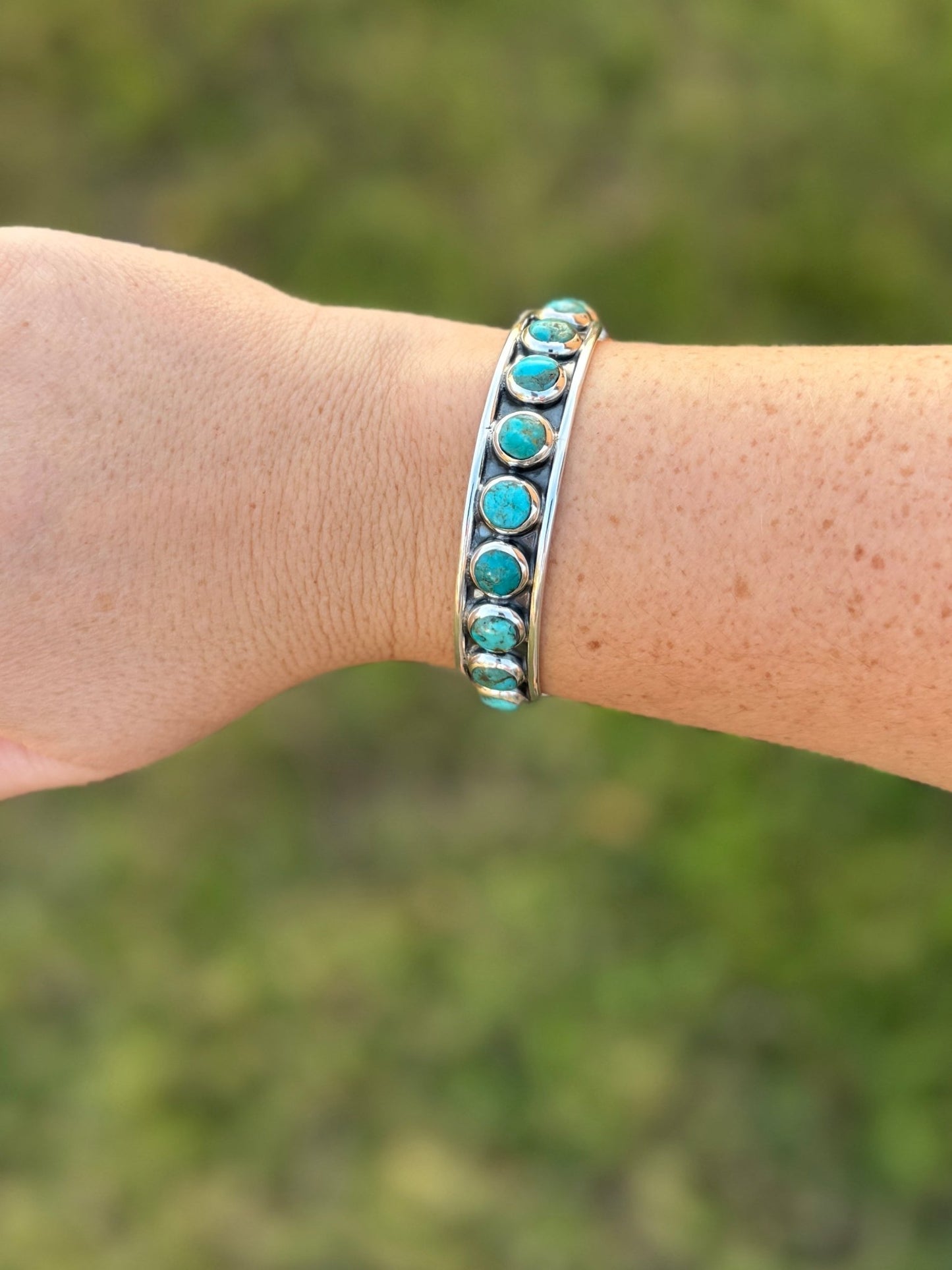 Turquoise Silver Bangle - Cowgirls & City Chics