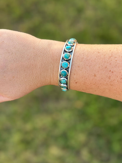 Turquoise Silver Bangle - Cowgirls & City Chics