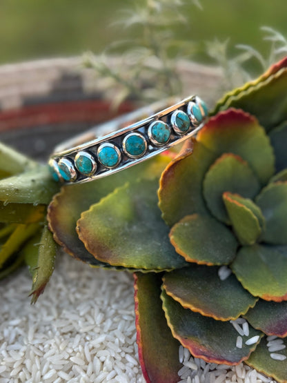 Turquoise Silver Bangle - Cowgirls & City Chics