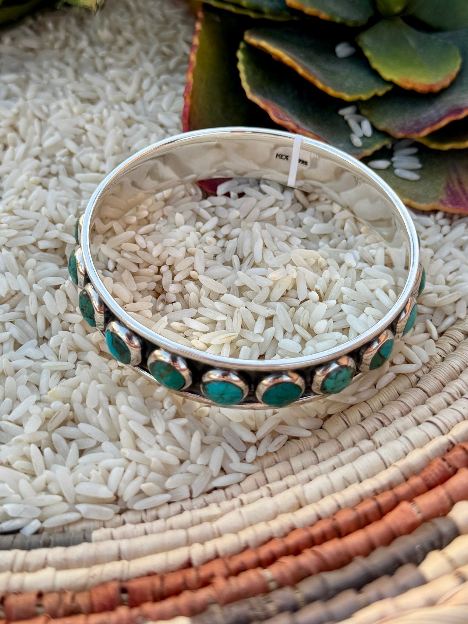 Turquoise Silver Bangle - Cowgirls & City Chics