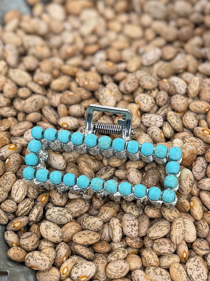 Turquoise Small Hair Clip - Cowgirls & City Chics