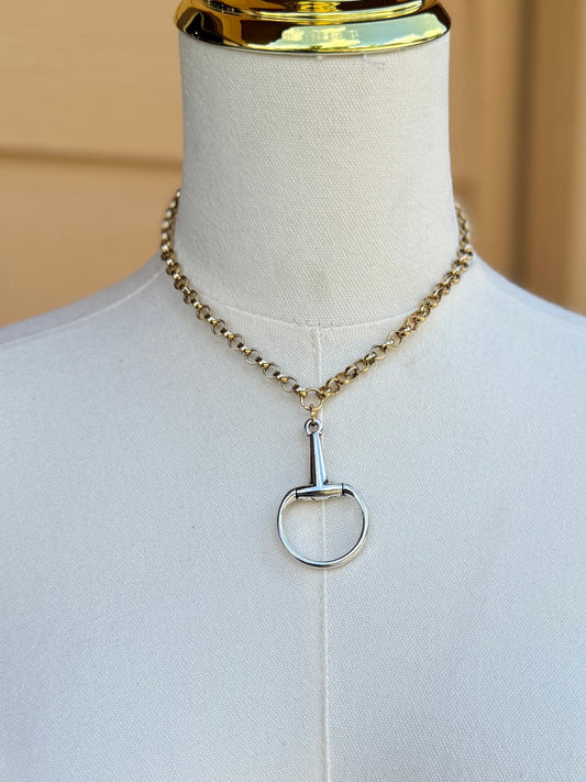 Two - Tone Bit Necklace - Cowgirls & City Chics