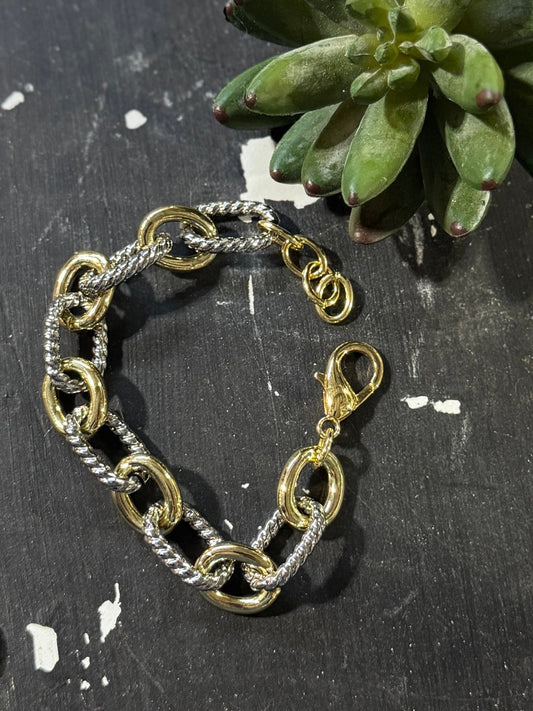 Two - Tone Rope Bracelet - Cowgirls & City Chics