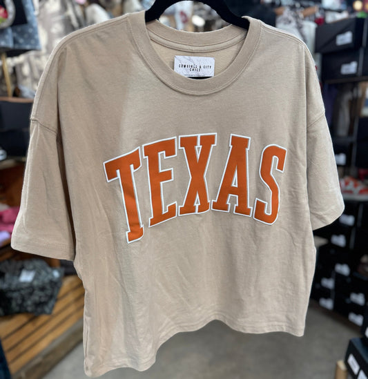 {UT} Texas Puff Crop Graphic Tee - Cowgirls & City Chics