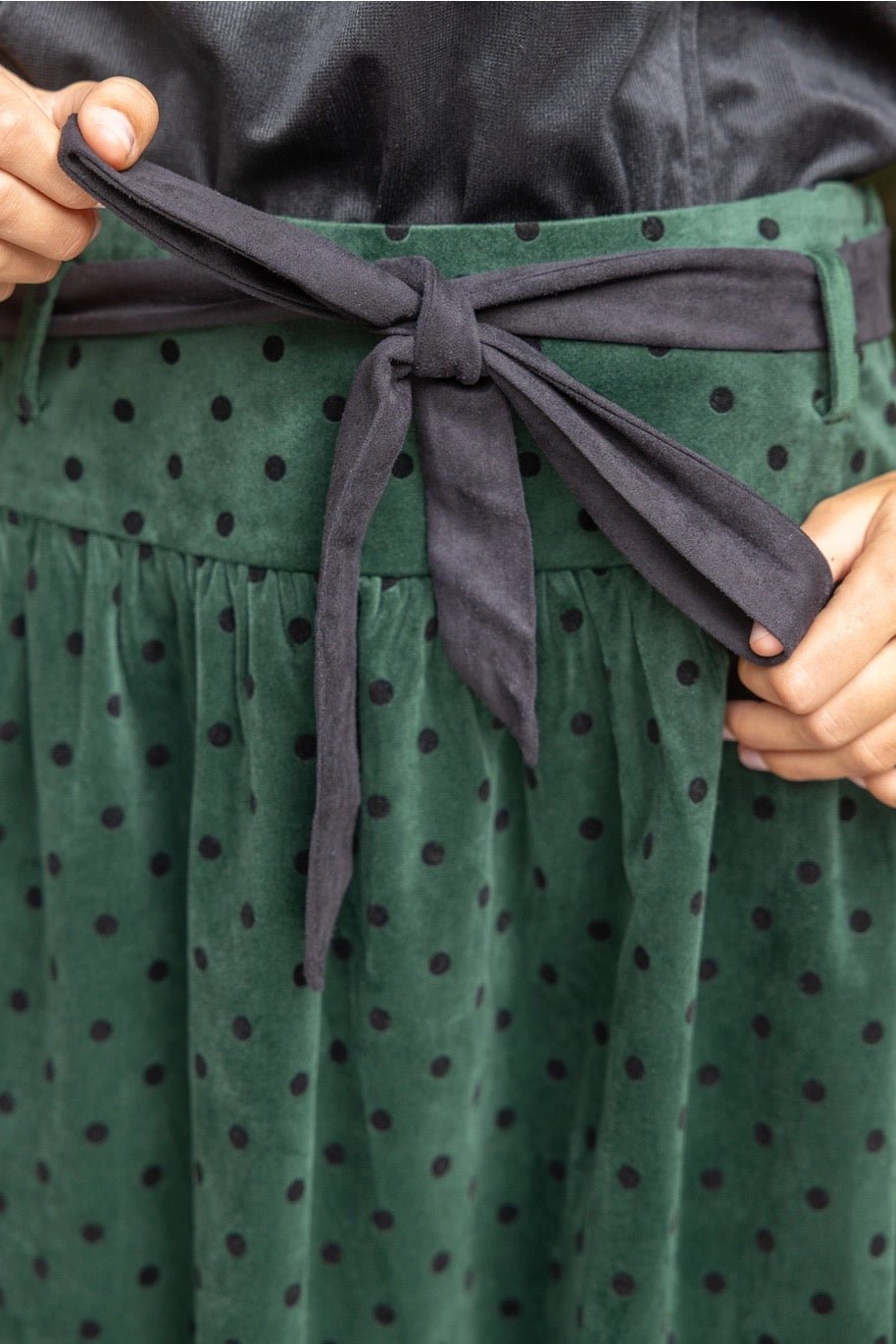 Velvet Polkadot Skirt - Cowgirls & City Chics