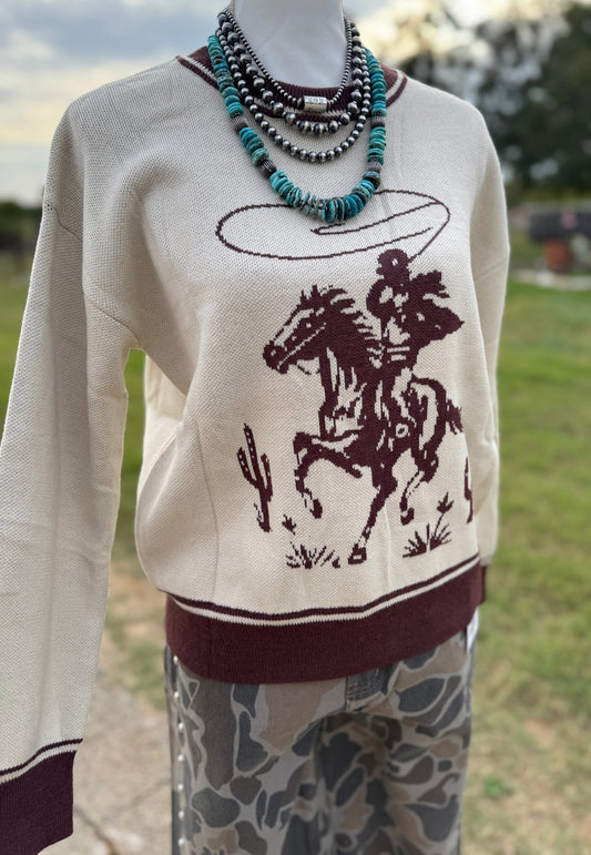 {Wayne} Western Cowboy Sweater - Cowgirls & City Chics
