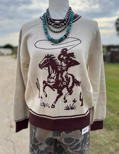 {Wayne} Western Cowboy Sweater - Cowgirls & City Chics