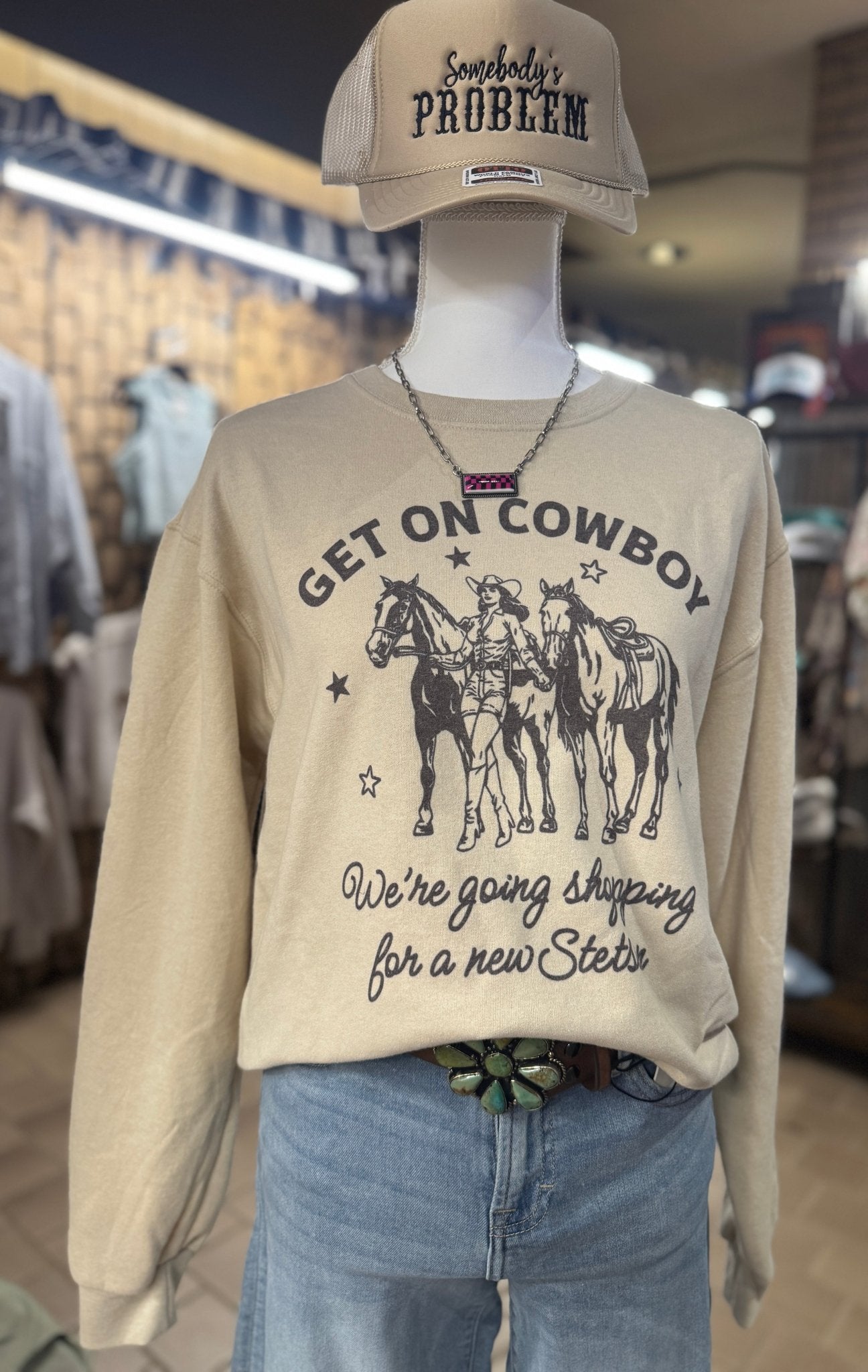 We're Going Shopping Pullover - Cowgirls & City Chics
