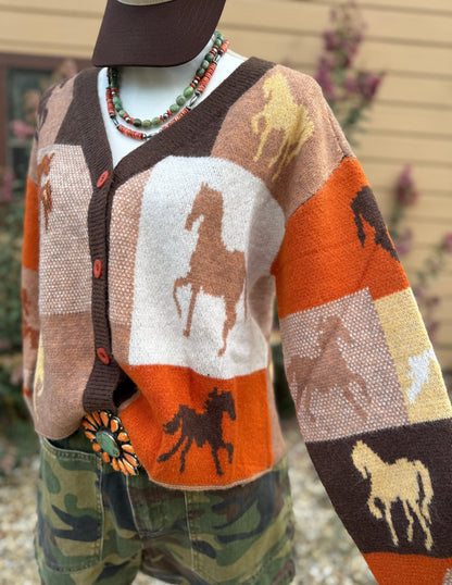 {Wild Horses} Knit Cardigan - Cowgirls & City Chics