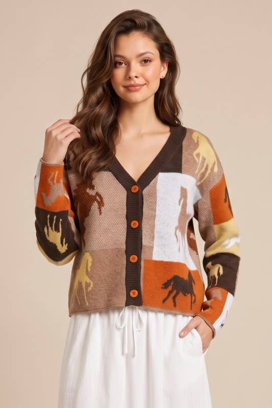 {Wild Horses} Western Cardigan - Cowgirls & City Chics