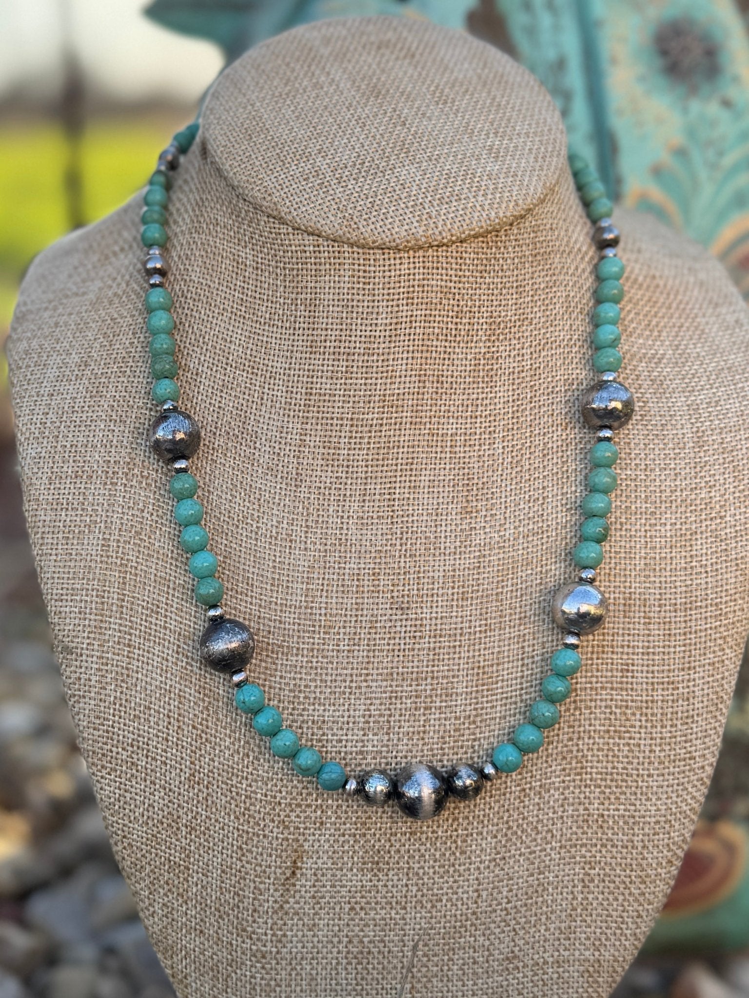 {Wild Range} Turquoise & Pearl Necklace - Cowgirls & City Chics