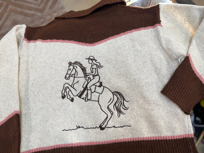 {Woah Pony} Western Zip Knit Cardigan - Cowgirls & City Chics