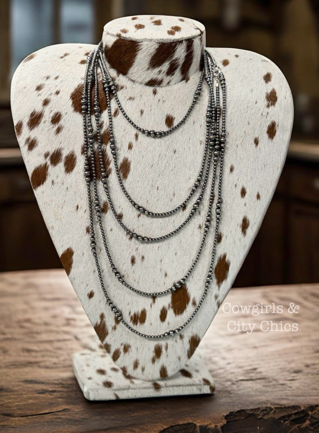 {Yellow Rose}Smaller Graduated Sterling Silver Necklace - Cowgirls & City Chics