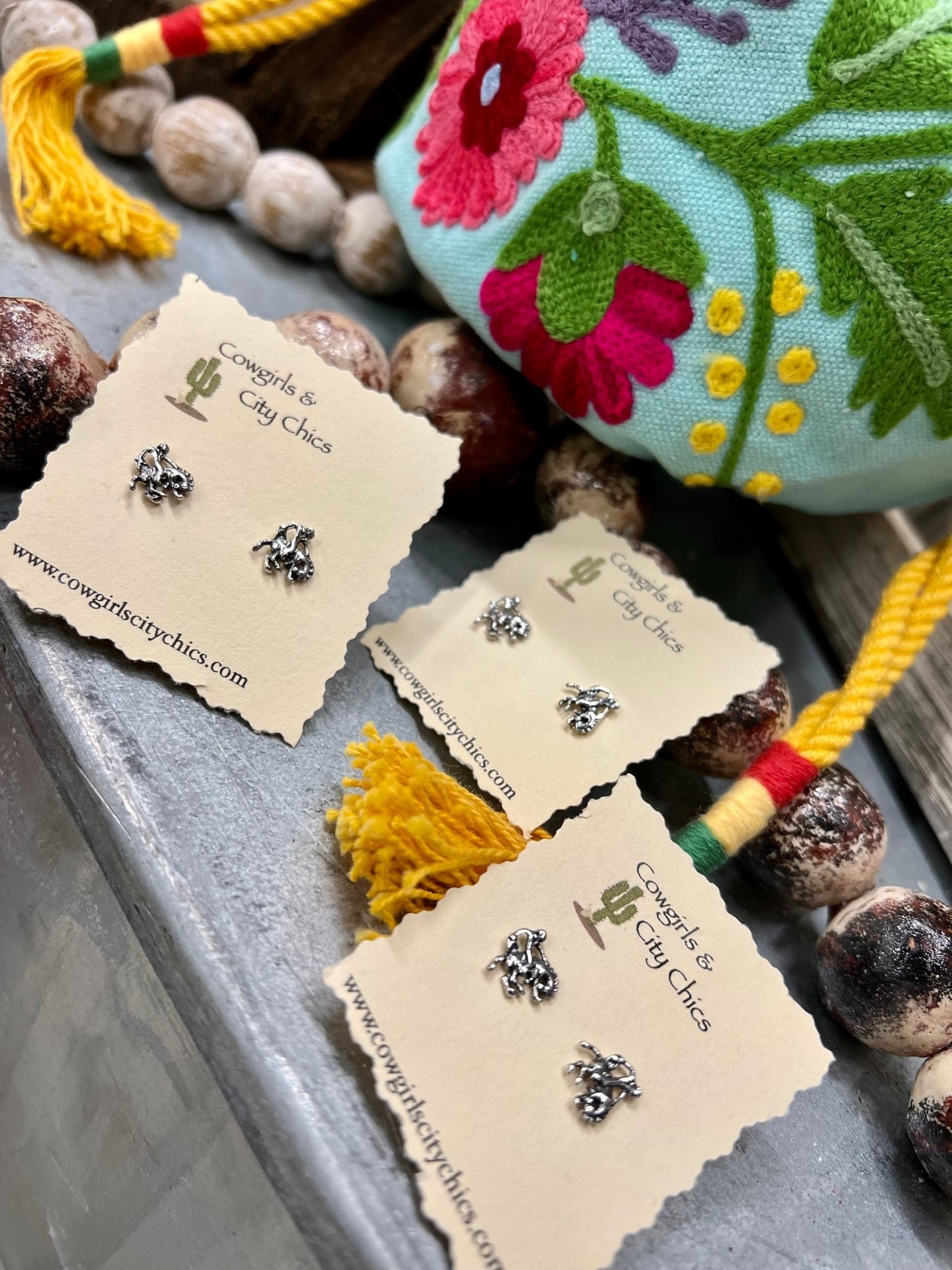 Bronc {Sterling Silver} Post Earrings - Cowgirls & City Chics